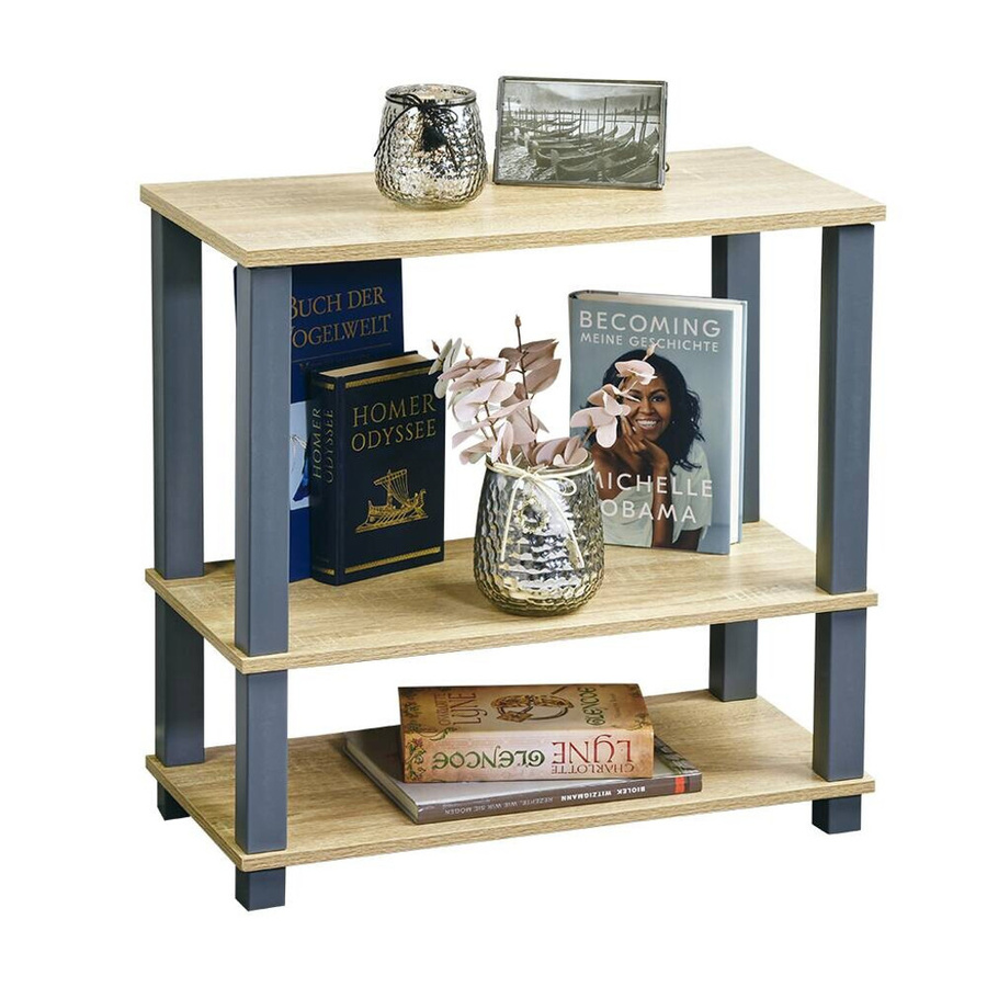 Kesper Regal Grau aus Spanplatte mit 3 Ebenen, B/H/T: 29,5 x 58,5 x 60 cm - Bild 4