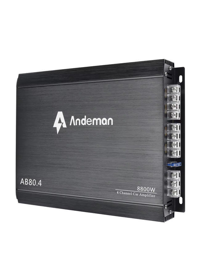 Andeman 4-Kanal 12V Auto-Leistungsverstärker Digital Stereo Surround Passiver Subwoofer Audio-Player in Schwarz - Bild 6