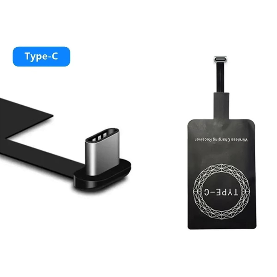 USB-C Wireless Charging Receiver Black Schneller kabelloser Ladeadapter für Typ-C Geräte - Bild 5