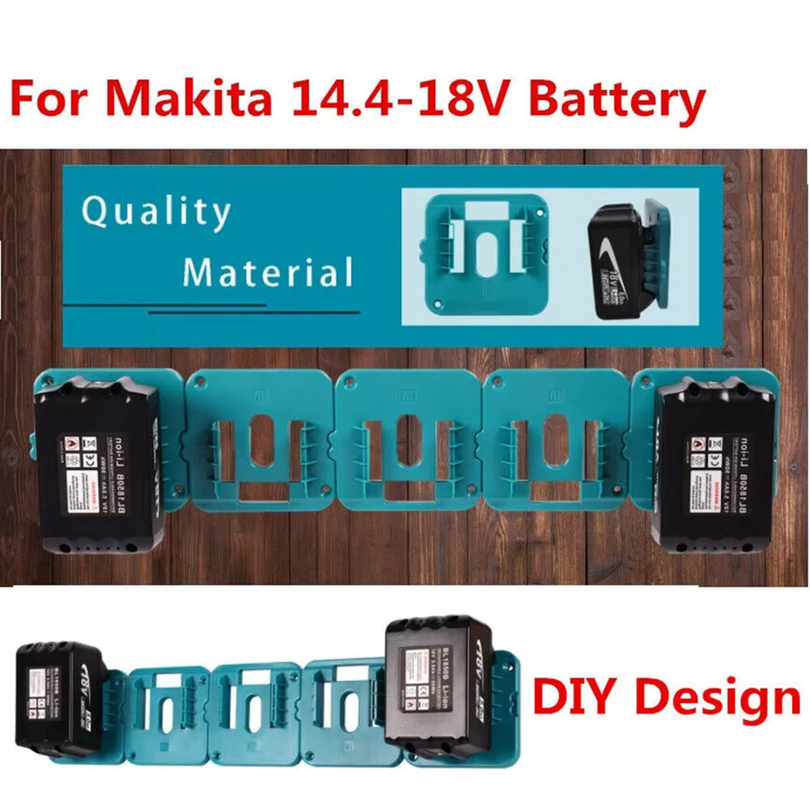Makita Batterie Wandhalterung für 18V Akkus BL1860 BL1850 BL1840 BL1830 in Türkis - Bild 3