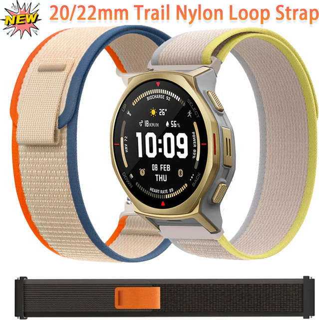 Amazfit Uhrenarmband Nylon, Schwarz, Unisex - Bild 1