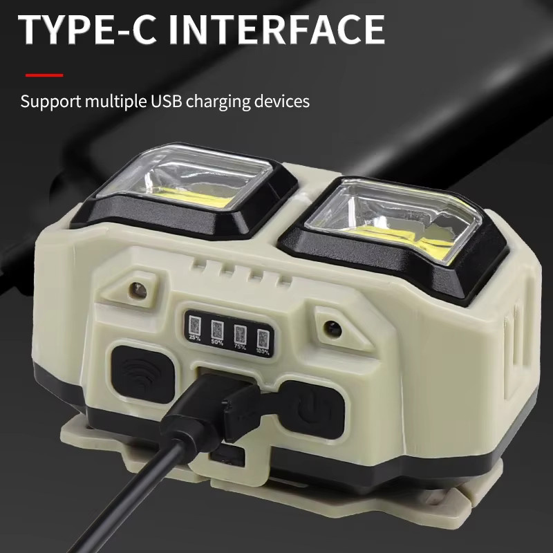 XIWANGFIRE USB aufladbare COB LED Kopf-Taschenlampe in Weiß für Camping und Angeln - Bild 4