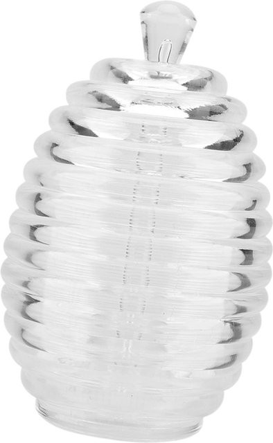 Honigglas mfySpace in Bienenstockform mit Tropfstab, transparent, 265 ml - Bild 1
