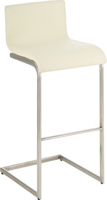 TPFLiving Barhocker Newport mit Edelstahlgestell und Kunstleder in Creme/Beige - Bild 1