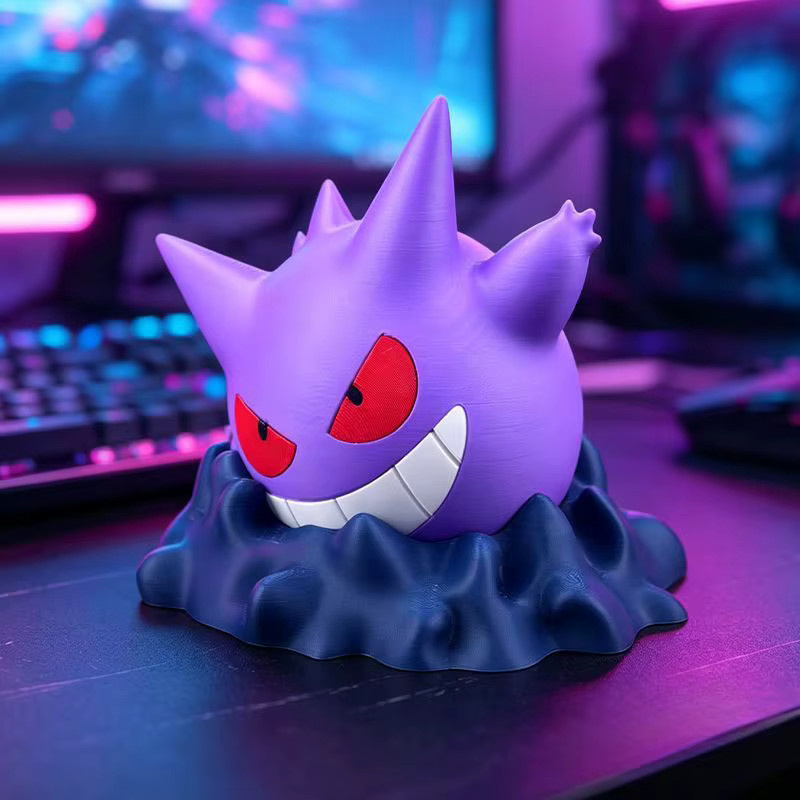 Aoger Gengar Anime Controller-Halter Universeller Gamepad-Ständer in Lila für PS5, Xbox und Switch als Schreibtisch-Deko - Bild 3