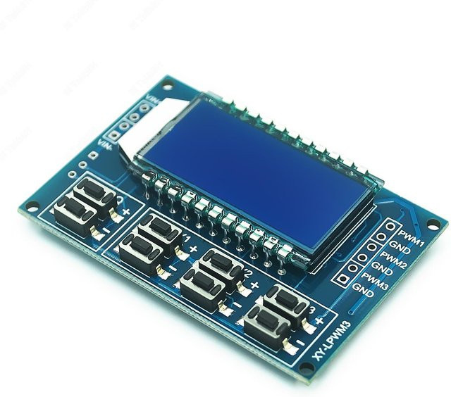 Si Tai&SH 3-Kanal-Signalgenerator mit PWM-Impulsfrequenz und einstellbarem Modul für Rechteckwellen in Blau und Beige - Bild 1