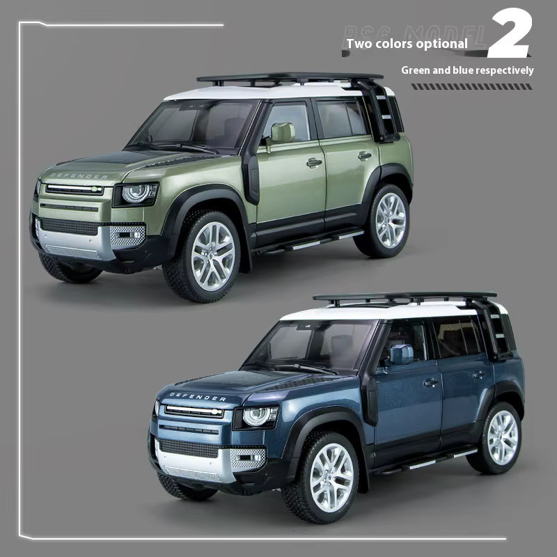 Maisto Land Rover Defender Modellauto aus Metall in Blau im Maßstab 1:18 - Bild 3