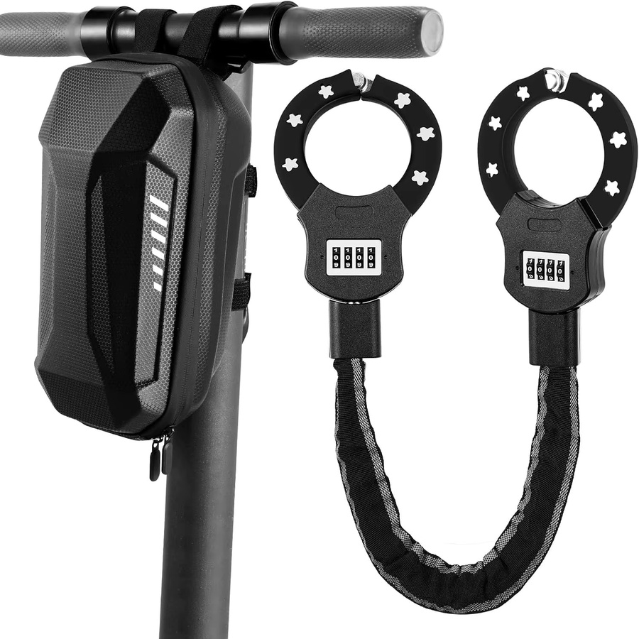 TLGREEN E-Scooter Sicherheitsschloss mit Kombinationscode und wasserdichter Tasche, Schwarz, Länge: 93 cm - Bild 6