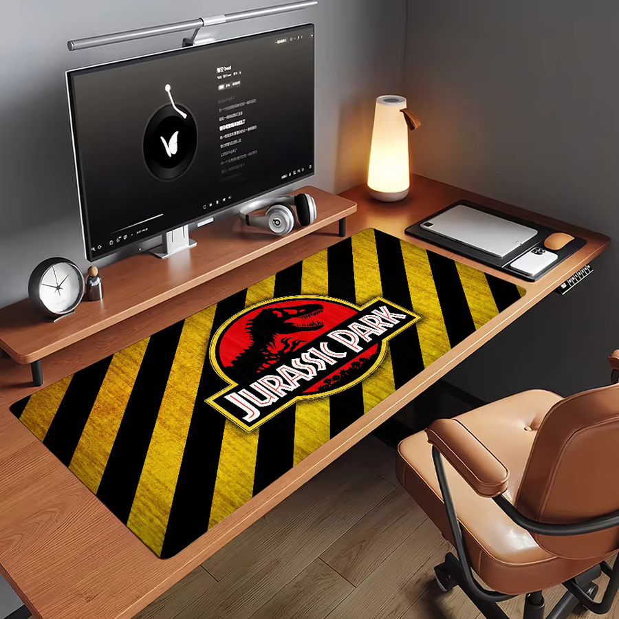 J-Jurassic P-Park Mauspad XXL Schreibtischunterlage in Multicolour mit rutschfester Kante für PC und Laptop - Bild 5