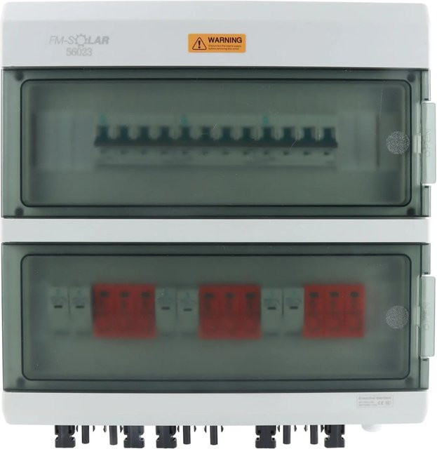 Sola DC-Anschlussbox mit Leitungstrennschalter MCB T2 Überspannungsschutz 3/3 1000V Generatoranschlusskasten in Weiß B/T/H: 42,0 x 38,0 x 32,0 cm - Bild 1