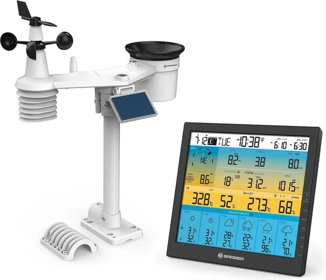 Bresser Solar-WLAN-Wetterstation 4CAST PRO SF 7-in-1 in Schwarz - Bild 1