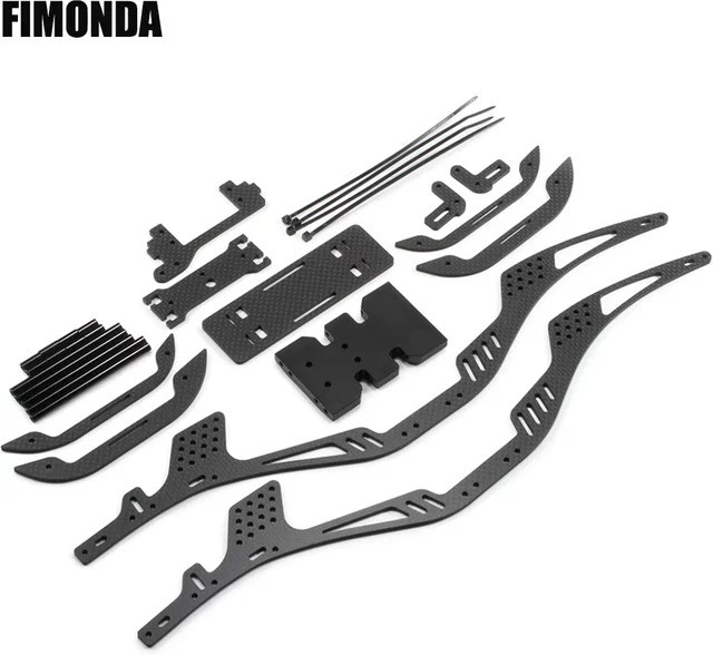 Fimonda Carbonfaser LCG Crawler Chassis Cheater Rigs Bausatz, Schwarz - Bild 1