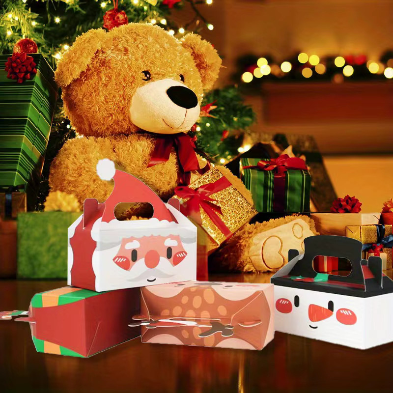 Trebalena Weihnachtsgeschenkboxen aus Papier in Mehrfarbig, kleine Goodie-Boxen für Kinder und Partys, rechteckig - Bild 2