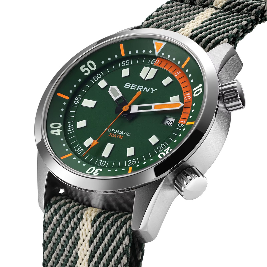 BERNY Taucheruhr, Automatik, Edelstahl, Saphirglas, 42 mm, Herren - Bild 2