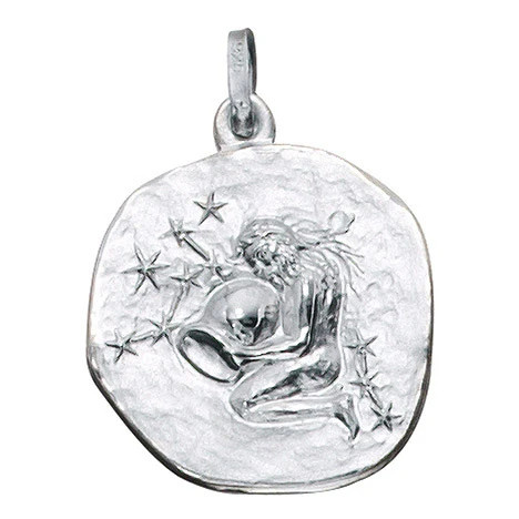 Colfem Anhänger Sternzeichen Wassermann, 925 Silber matt, Unisex - Bild 1