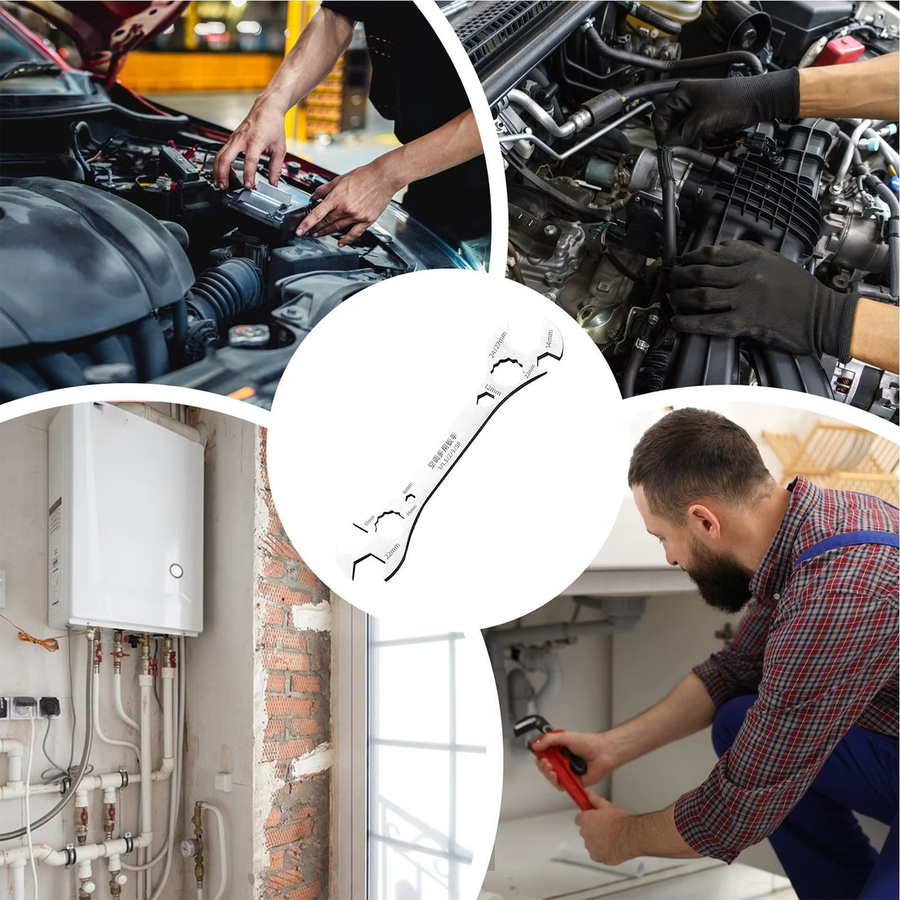 Robuster und ergonomischer HVAC-Serviceschlüssel für Kälte- und Klimaanlagen-Reparaturen in Silber - Bild 4