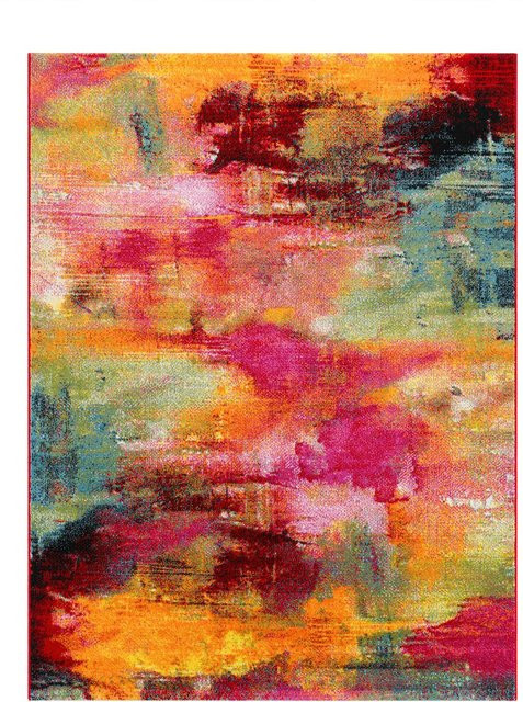 Teppich Horizon Vintage in Mehrfarbig mit abstraktem Design, B/T: 80 x 150 cm - Bild 1
