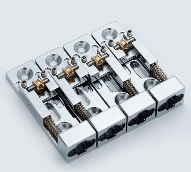 Guyker GB111 Einzelrolle Steg für 45-saitige elektrische Bässe in Grau - Bild 1