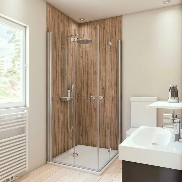 Breuer Duschrückwand Q72 Holzdekor Eiche Braun B: 150 cm, H: 255 cm - Bild 1