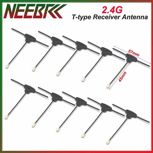 NeebRC Empfängerantenne, 2,4GHz, 45mm T-Typ, IPEX-Anschluss, Schwarz - Bild 1
