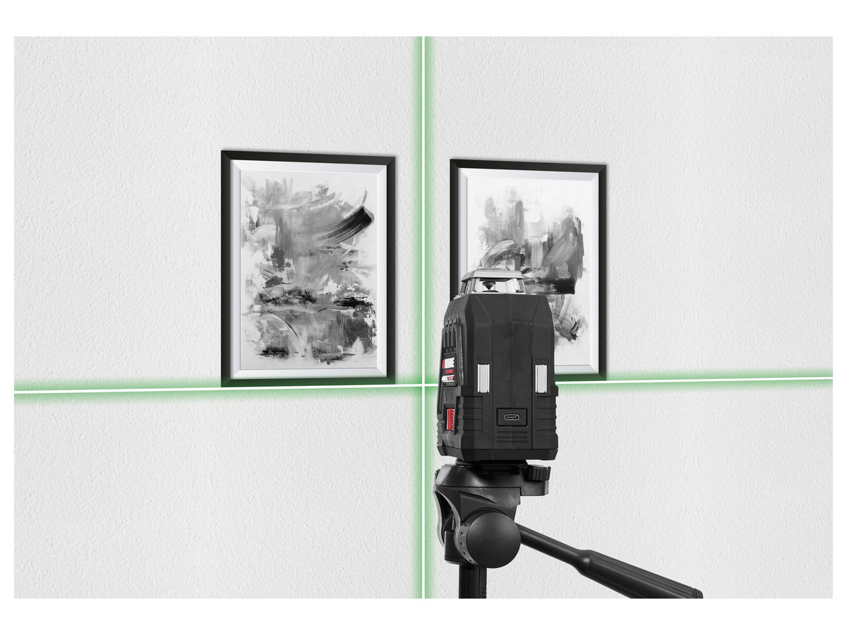 PARKSIDE PERFORMANCE 4 V Akku-Kreuzlinienlaser PKLLP 360 B3 in Grün mit 360 Grad Rotationslaser - Bild 2