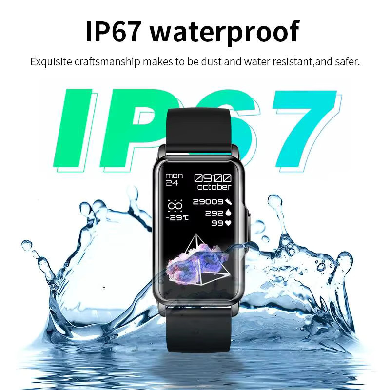 LIGE Smartwatch, Schwarz, Silikon, Unisex, wasserdicht - Bild 4