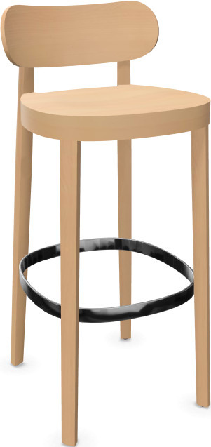 Thonet Barhocker 118 Mh Mht aus Buche in Braun - Bild 1