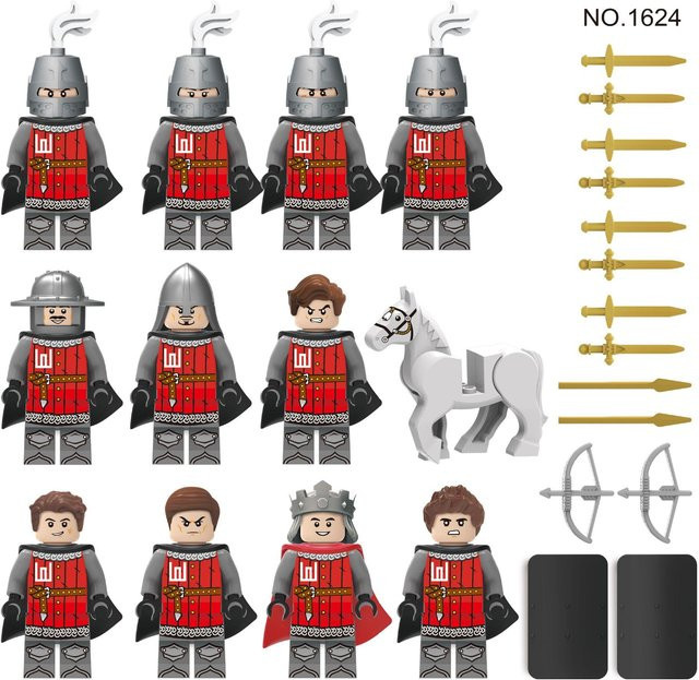 Fun Building Blocks Ritter Regiment, Baustein Spielzeug, 1622 Teile, ab 6 Jahren - Bild 1
