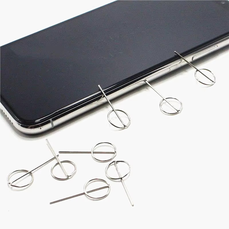 SIM-Karten Fach Pin Eject Removal Tool Nadel Öffner in Silber für iPhone Samsung Huawei Xiaomi und alle gängigen Smartphones (50 oder 100 Stück) - Bild 3