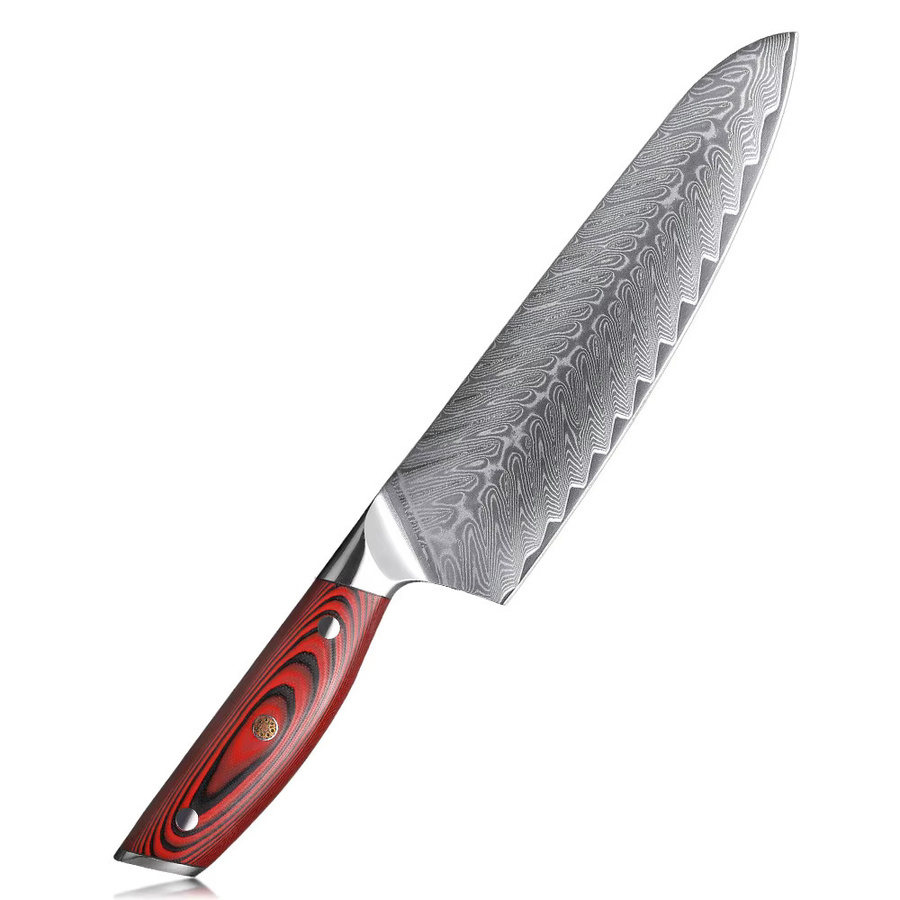 YIZEMA Profi-Kochmesser aus japanischem Damaststahl mit Holzgriff, 8 Zoll (20,32 cm) - Bild 6
