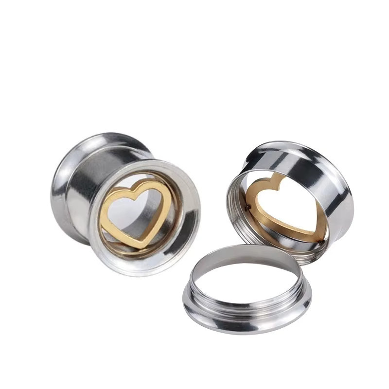 BGjingshuai Ohrpiercing Herzform, Edelstahl, Unisex - Bild 2