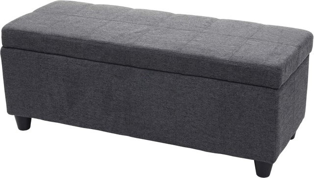 MCW Aufbewahrungstruhe Kriens Sitzbank aus Stoff in Dunkelgrau, B/T/H: 114 x 45 x 45 cm - Bild 2