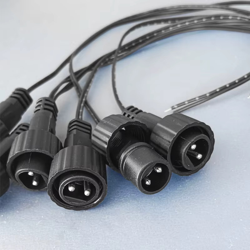 DIVEDEER 2-Pin LED-Verbinder mit 25 cm Kabel für Solar-Lichterketten, IP65 wetterfestes Verlängerungskabel für Solarpanels, Schwarz - Bild 3