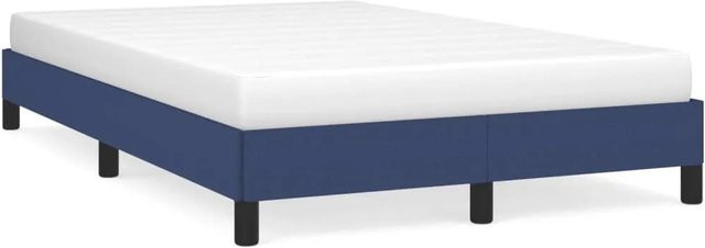 vidaXL Bettgestell aus Stoff in Blau mit modernem Design, B/T/H: 120 x 200 x 203 cm - Bild 1