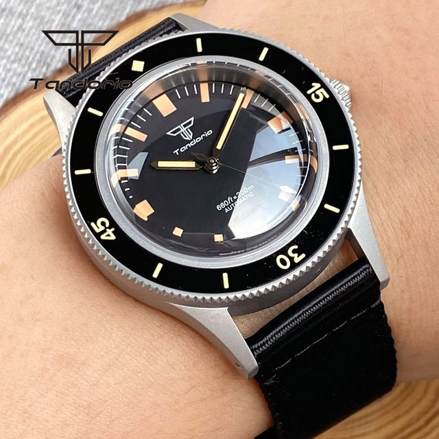 Tandorio Armbanduhr, Automatik, Edelstahl, 40 mm, Herren, Schwarz - Bild 1