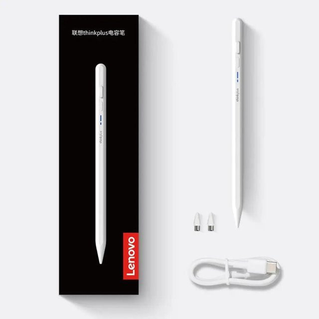 Lenovo BP17BL Universeller Stylus Stift, Bluetooth kapazitiver Zeichenstift für iPad, Android und iOS Tablets, Typ-C Ladefunktion, Weiß - Bild 1