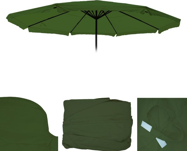 MCW Ersatz-Bezug für Sonnenschirm Carpi Pro mit Volant, Durchmesser: 5 m, Polyester, grün - Bild 1