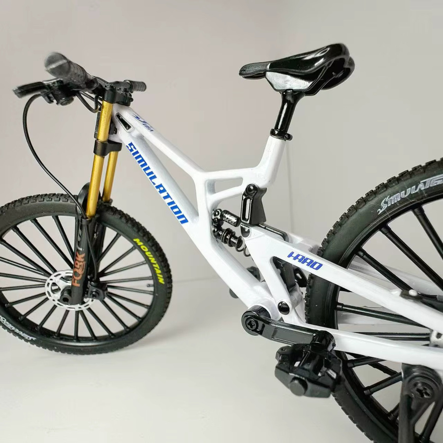 YJLETOY Modell-Legierungsfahrrad, 1:8, Metall, Schwarz - Bild 2