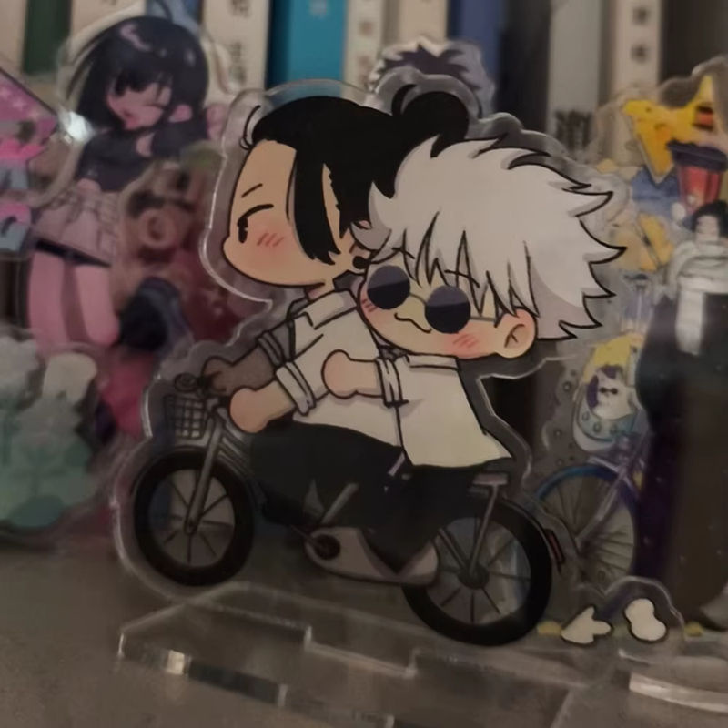 Jujutsu Kaisen Acryl-Figuren Display Stand Satoru Gojo und Suguru Geto Anime Desktop Ornament aus Kunststoff, mehrfarbig - Bild 3