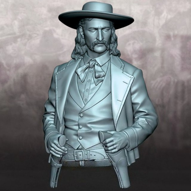 JIJIE Wild West Cowboy Man-Statue, Modellbausatz, Maßstab 1:10, unmontiert und unbemalt - Bild 1