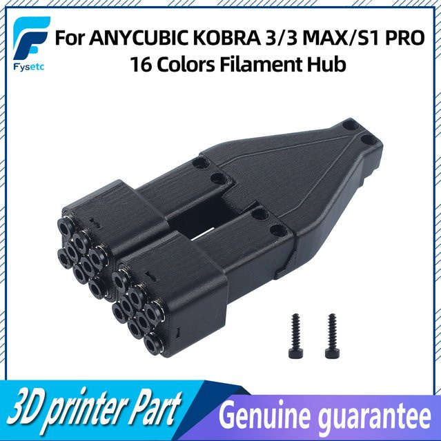 Anycubic 16-Farben-Filament-Hub für Kobra 3, 3 MAX und S1 PRO mit Mehrkanal-Umschaltung in Schwarz - Bild 1