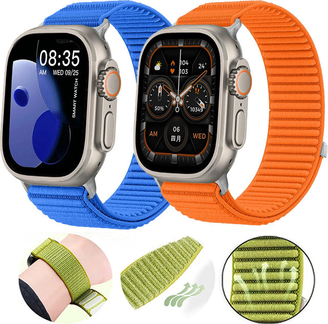 Nylon-Schlaufenarmband, Textil/NATO, Unisex, Silber - Bild 1