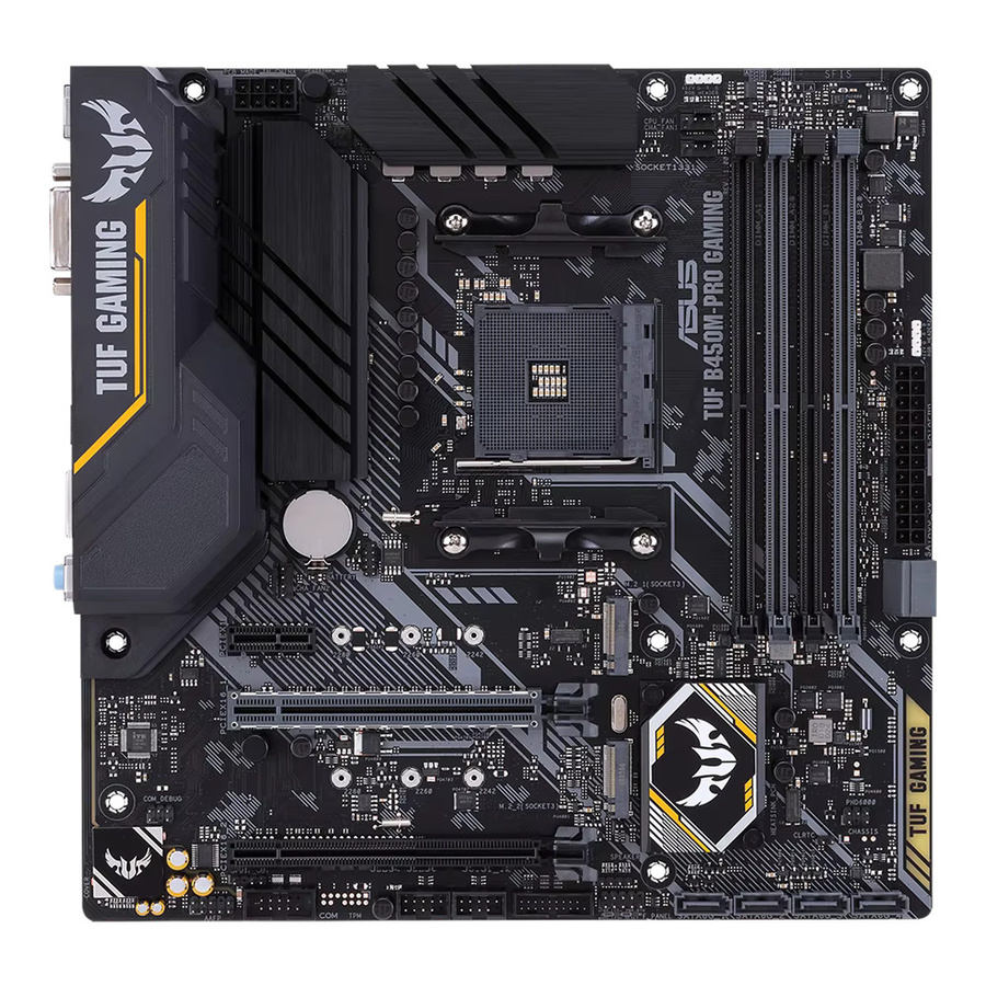 Asus TUF B450M-PRO GAMING AM4 Micro-ATX Mainboard in Schwarz mit DDR4 und M.2 NVMe Unterstützung - Bild 2