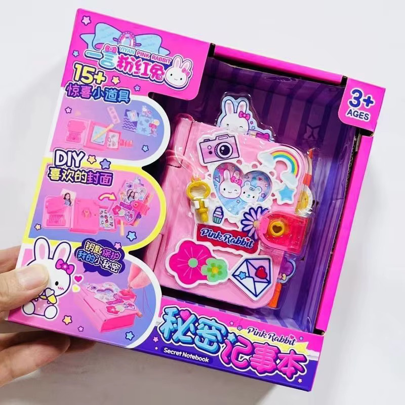 Bandai Rosa Kaninchen Mini Notebook, Kreatives Mädchen Spielzeug Set - Bild 4