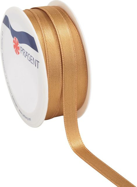 Goldenes Satinband aus Polyester, Breite: 6 mm - Bild 1