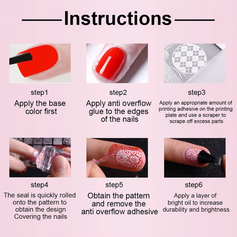 JEARLYU Nail Art Stamping Platte, Schmetterling Spitze Muster - Bild 3