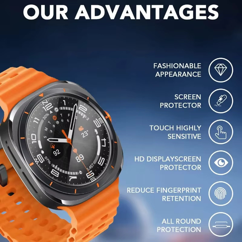 Samsung Displayschutzfolie Glas, Galaxy Watch Ultra 47 mm, transparent - Bild 3