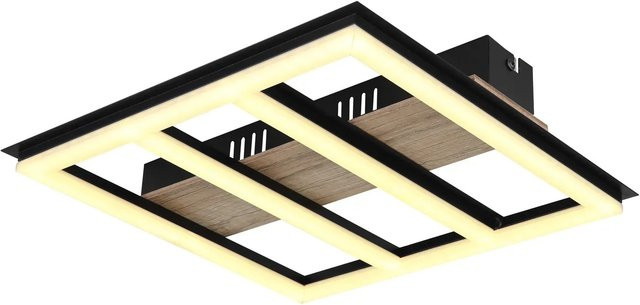 Globo LED-Deckenleuchte Froomy in Schwarz, quadratisch, B/T: 30 x 30 cm - Bild 1