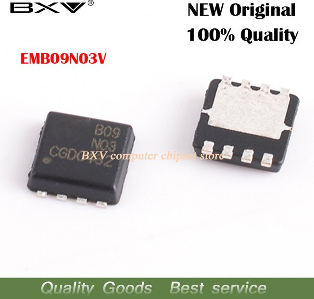 5 Stück BXV MOSFET QFN-8 Original Bauteile in Schwarz, Maße: 3 x 3 mm - Bild 1