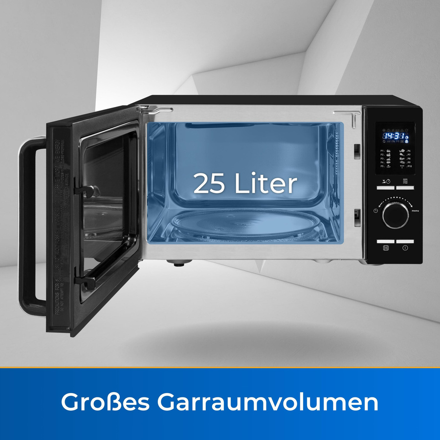 Exquisit Kombi-Mikrowelle MW 8925-7 H in Schwarz - Bild 3